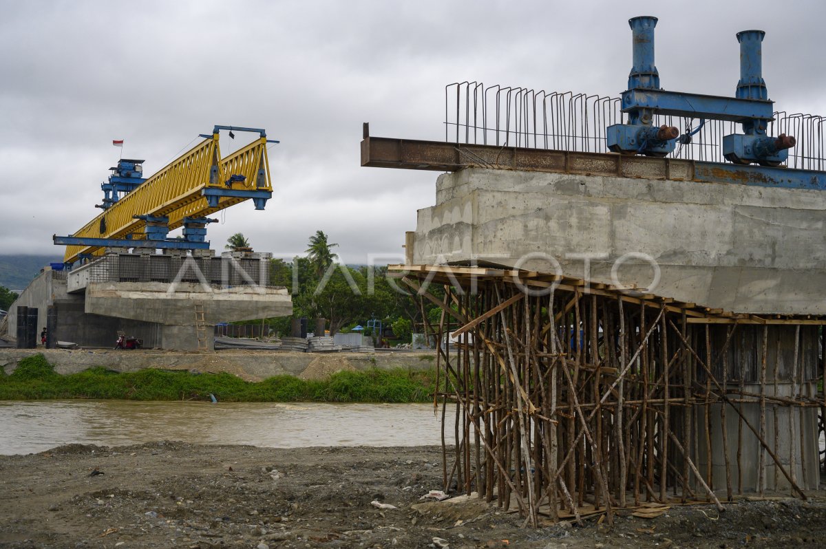 PROYEK PEMBANGUNAN JEMBATAN PALU V MOLOR ANTARA Foto