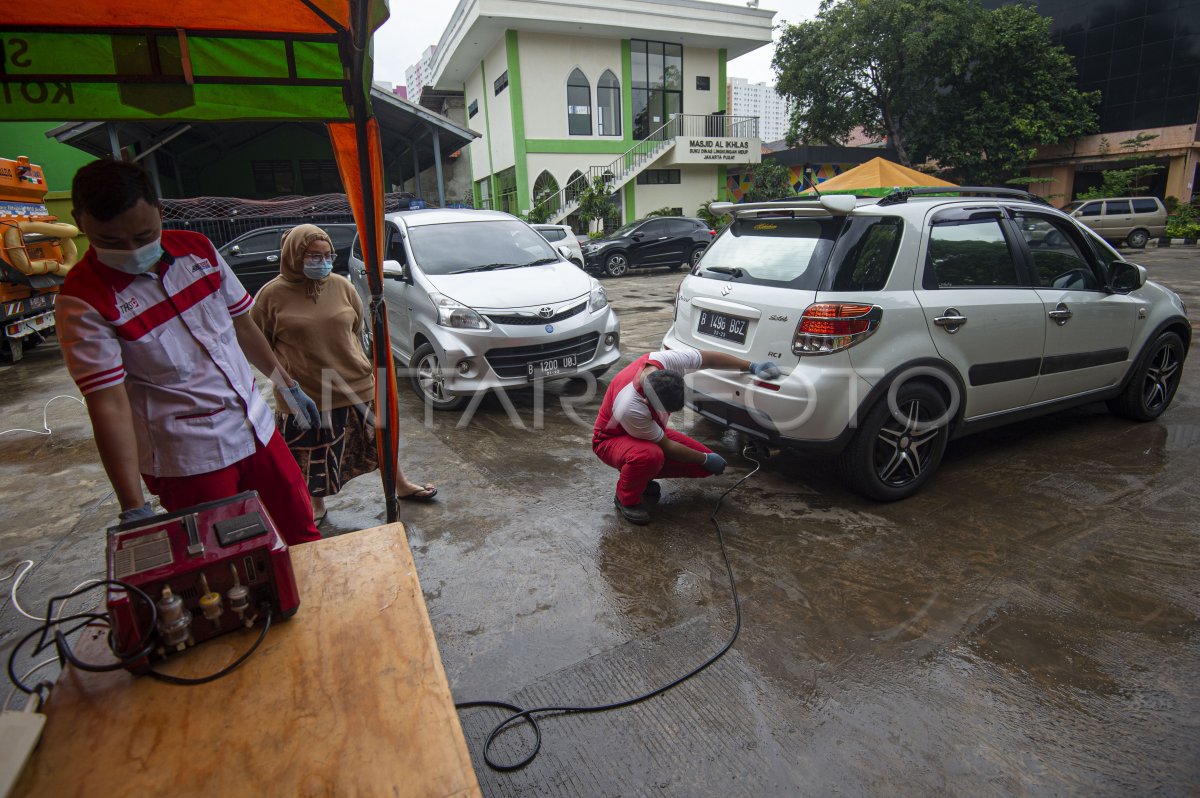 UJI EMISI KENDARAAN BERMOTOR JAKARTA ANTARA Foto