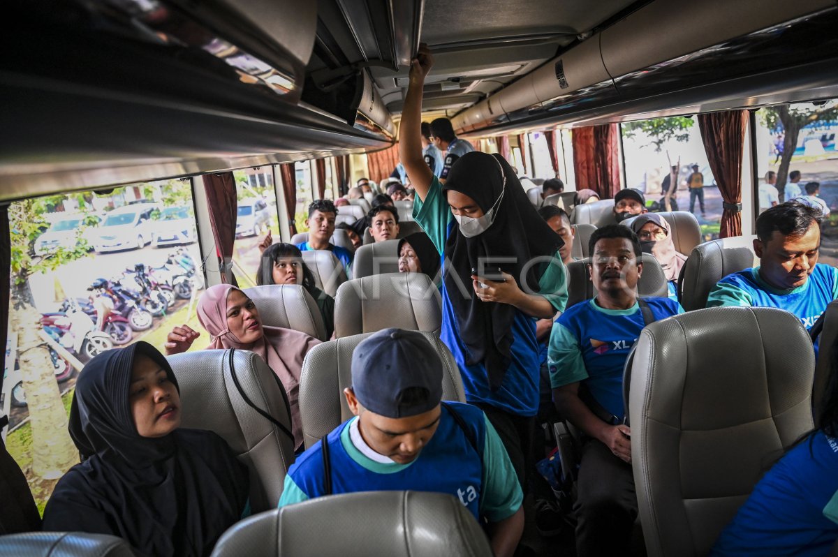 Mudik Bareng XL Axiata 2024 ANTARA Foto