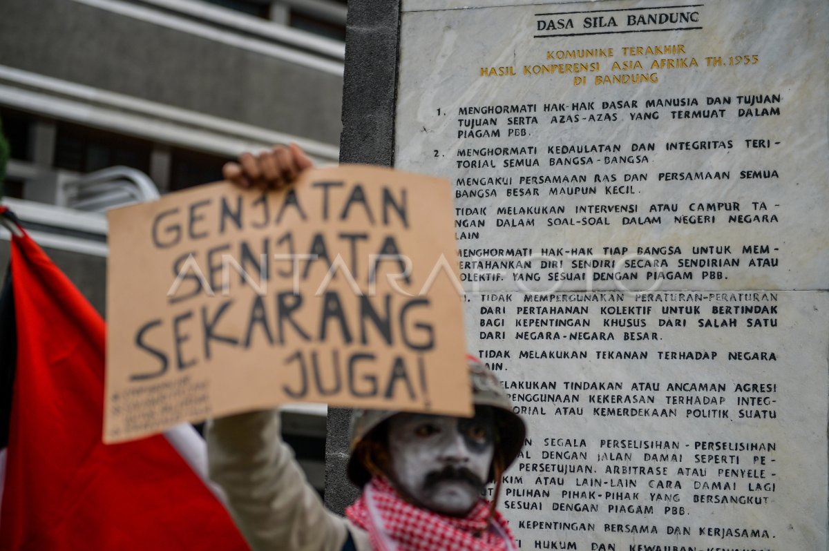 Aksi Solidaritas Untuk Palestina Di Bandung Antara Foto