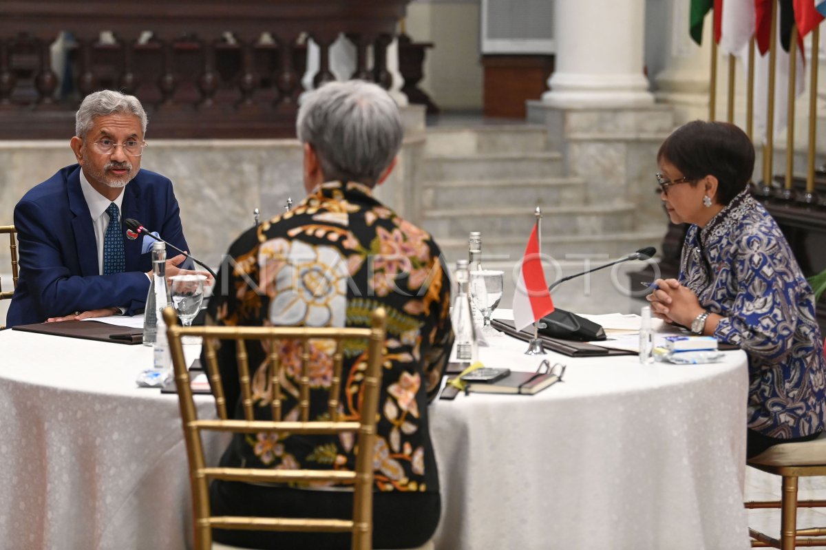 Pertemuan Trilateral Indonesia India Dan Australia Antara Foto