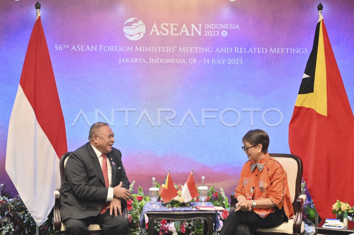 Pertemuan Bilateral Indonesia Timor Leste ANTARA Foto