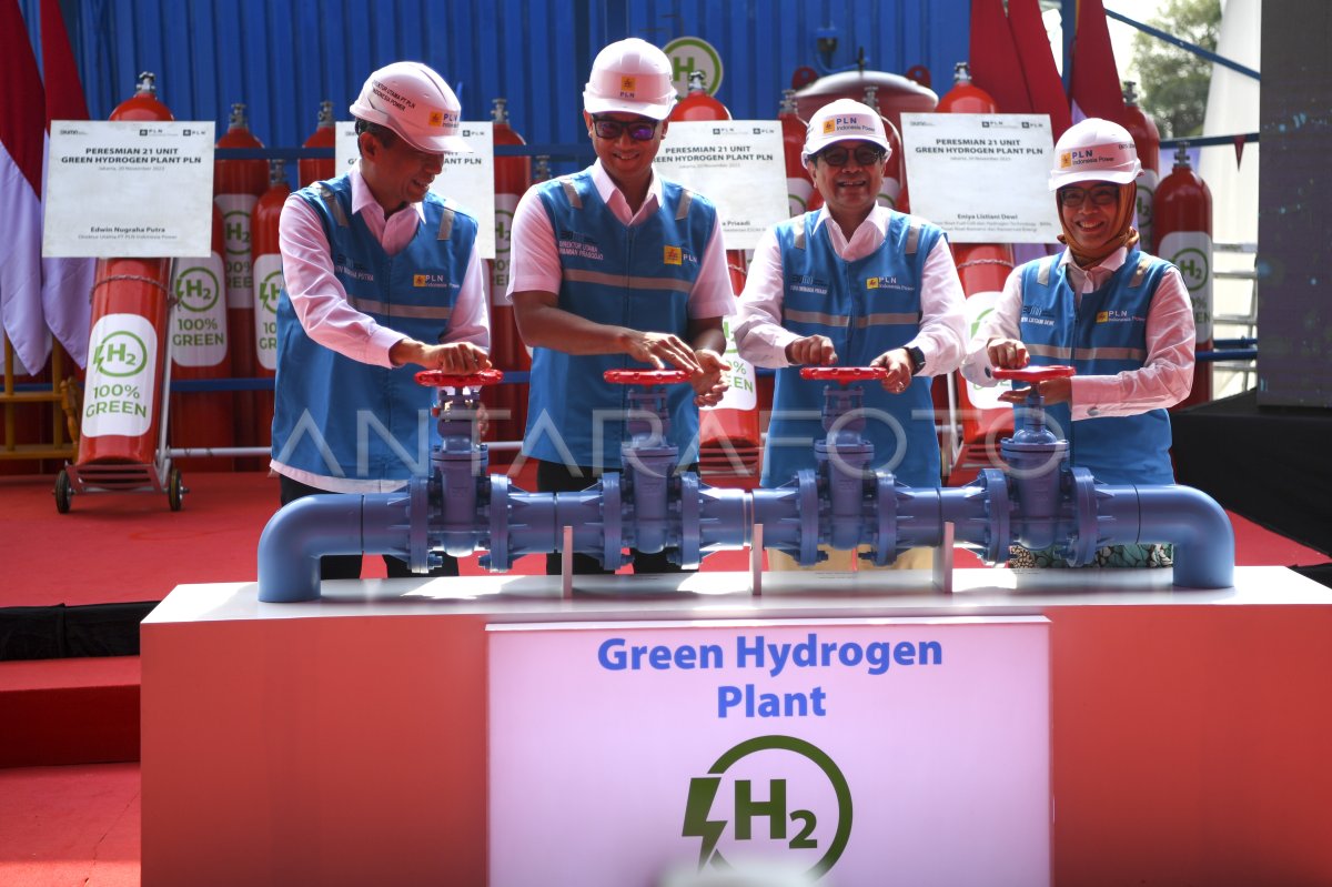 Peresmian Unit Green Hydrogen Plant Pln Antara Foto