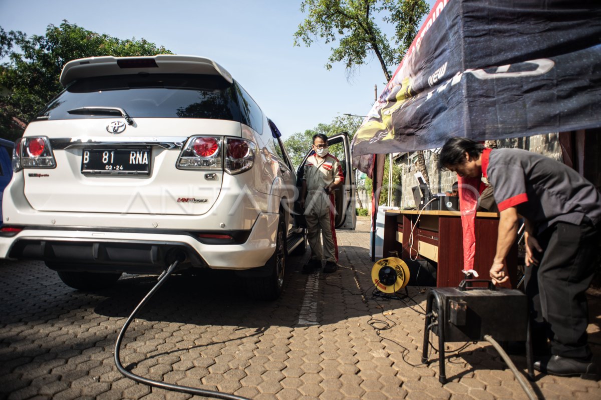 UJI EMISI KENDARAAN BERMOTOR ANTARA Foto