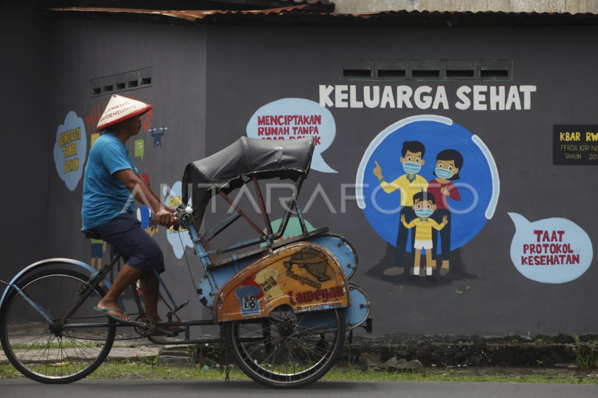 Mural Bertema Kesehatan Antara Foto