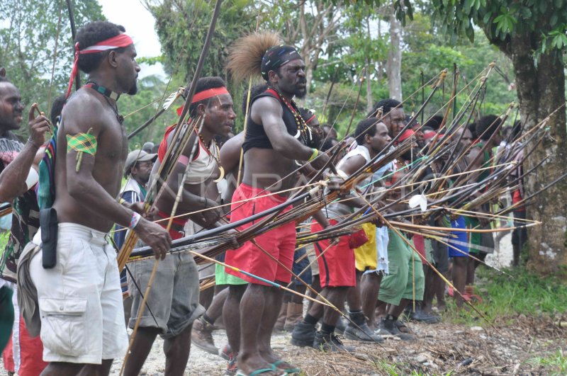 Perang Antar Suku Di Timika Papua Antara Foto