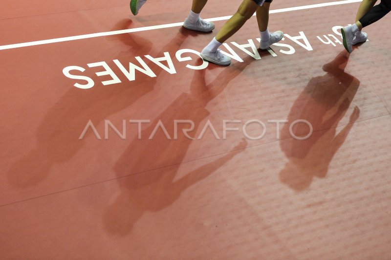 SEPAK TAKRAW PUTRI JEPANG VS MYANMAR ANTARA Foto