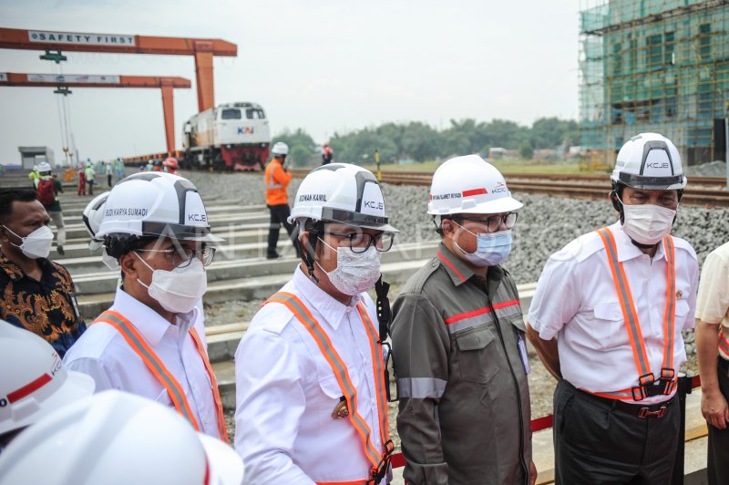 PERKEMBANGAN PROYEK KERETA CEPAT JAKARTA BANDUNG ANTARA Foto