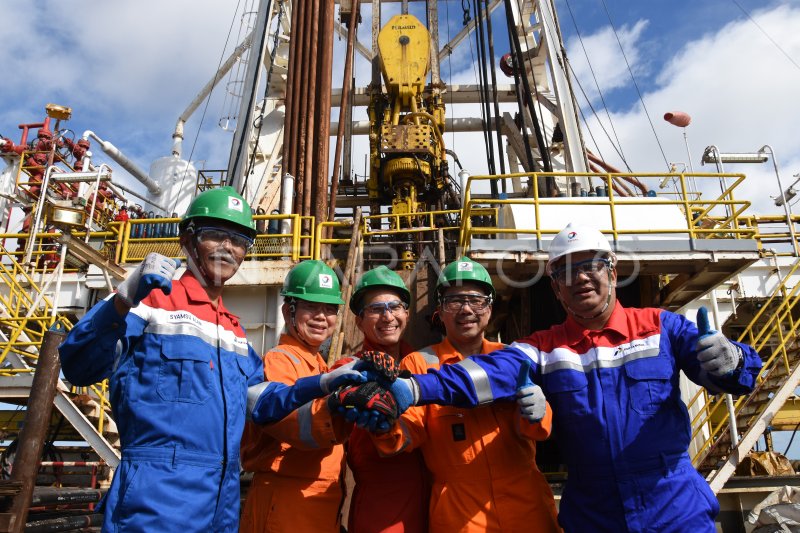 Pengeboran Pertama Pertamina Hulu Mahakam Antara Foto