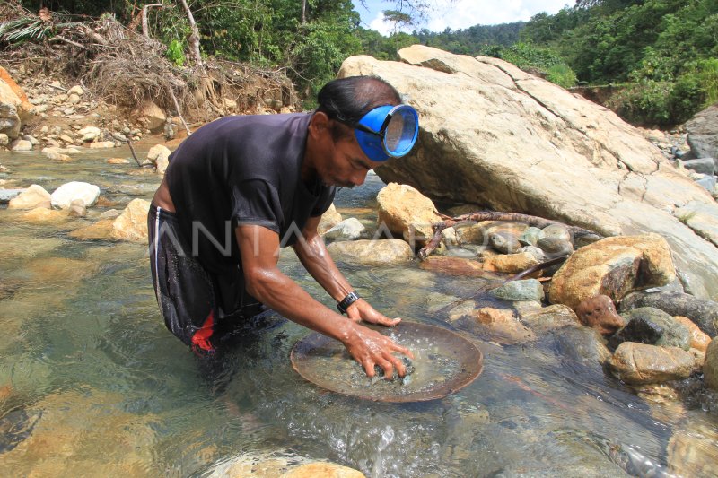 Pendulang Emas Tradisional Aceh Antara Foto