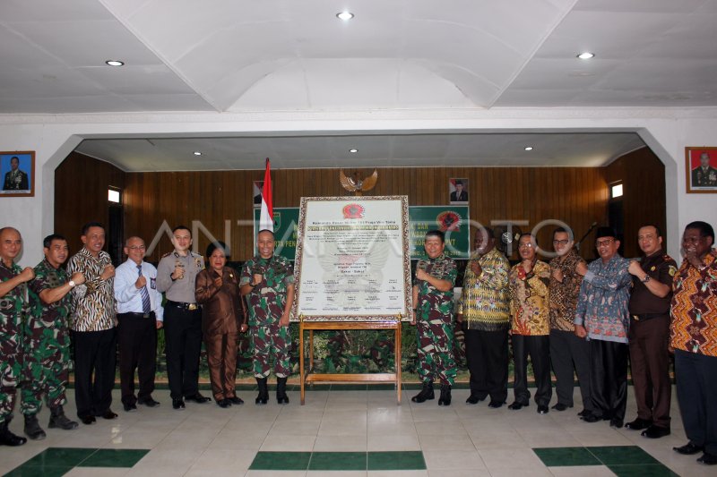 PENCANANGAN ZONA INTEGRITAS ANTI KORUPSI KOREM 181 ANTARA Foto