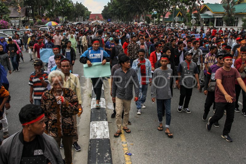 Unjuk Rasa Dugaan Korupsi Pipa Transmisi Pdam Antara Foto