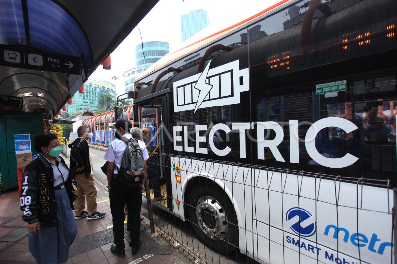 RENCANA PENAMBAHAN 100 UNIT BUS LISTRIK TRANSJAKARTA ANTARA Foto