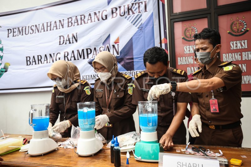 PEMUSNAHAN BARANG BUKTI NARKOTIKA ANTARA Foto