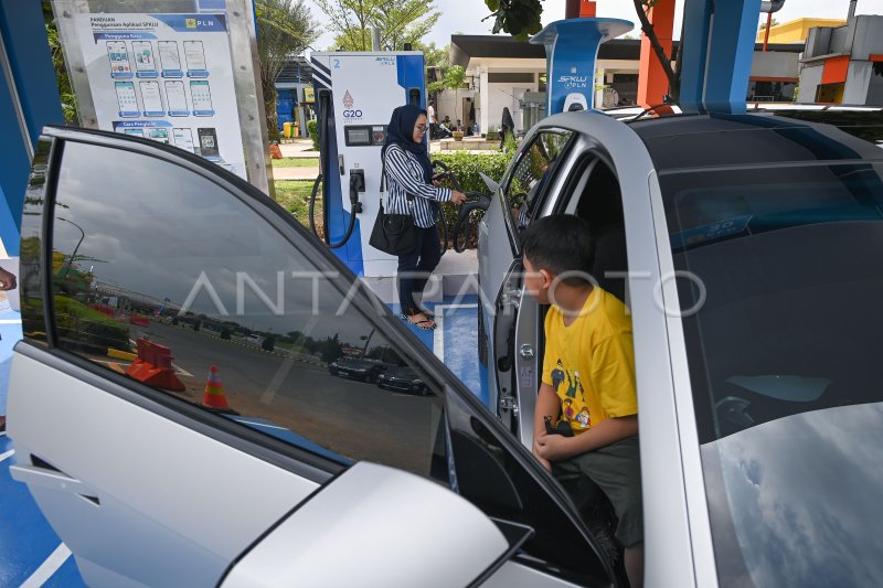 PLN SEDIAKAN 616 SPKLU UNTUK PEMUDIK ANTARA Foto