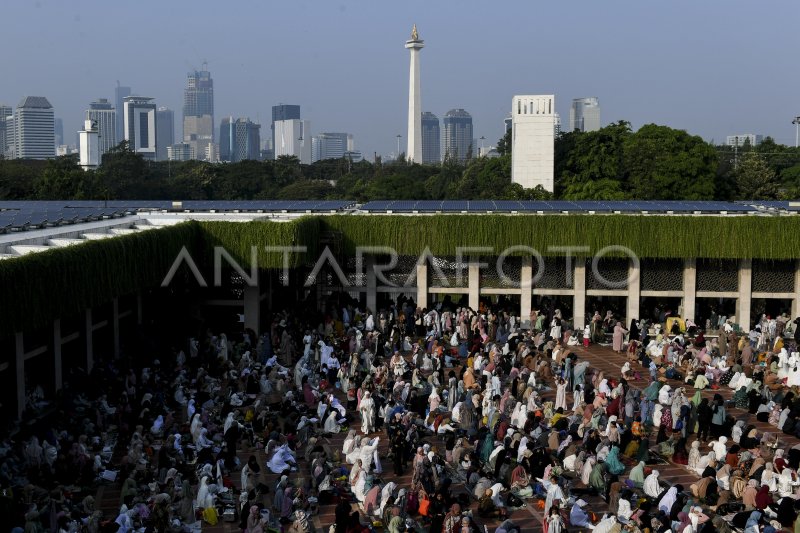 Shalat Idul Fitri Masjid Istiqlal Antara Foto