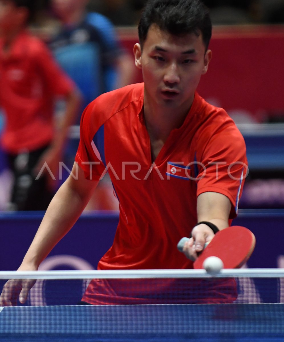 Tenis Meja Beregu Putra Korea Utara Vs Nepal Antara Foto