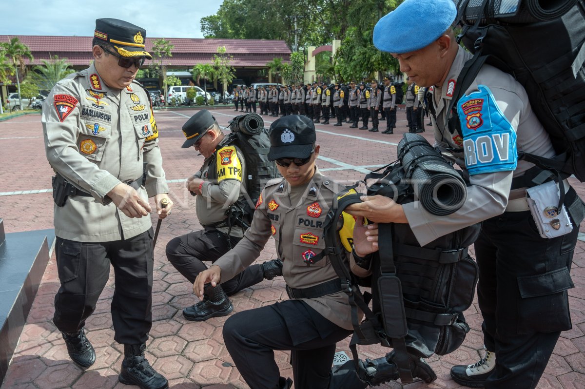 Apel pergeseran pasukan pengamanan TPS di Palu