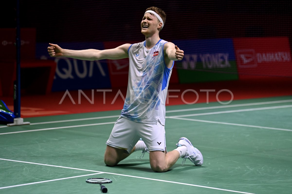 Anders Antonsen Juara Tunggal Putra Indonesia Masters 2024 | ANTARA Foto