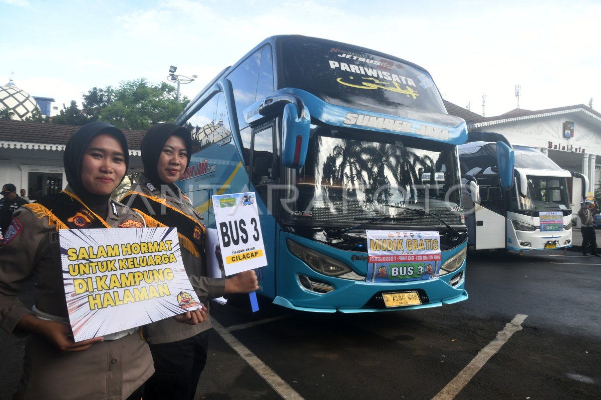Pelepasan mudik gratis di Balaikota Bogor ANTARA Foto