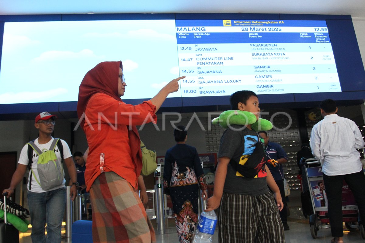 Puncak arus mudik di Stasiun Malang