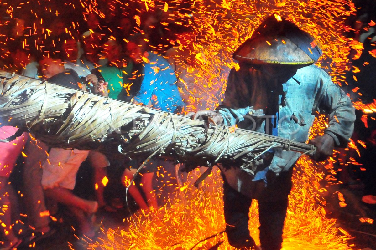 Tradition of the torch war in Jepara