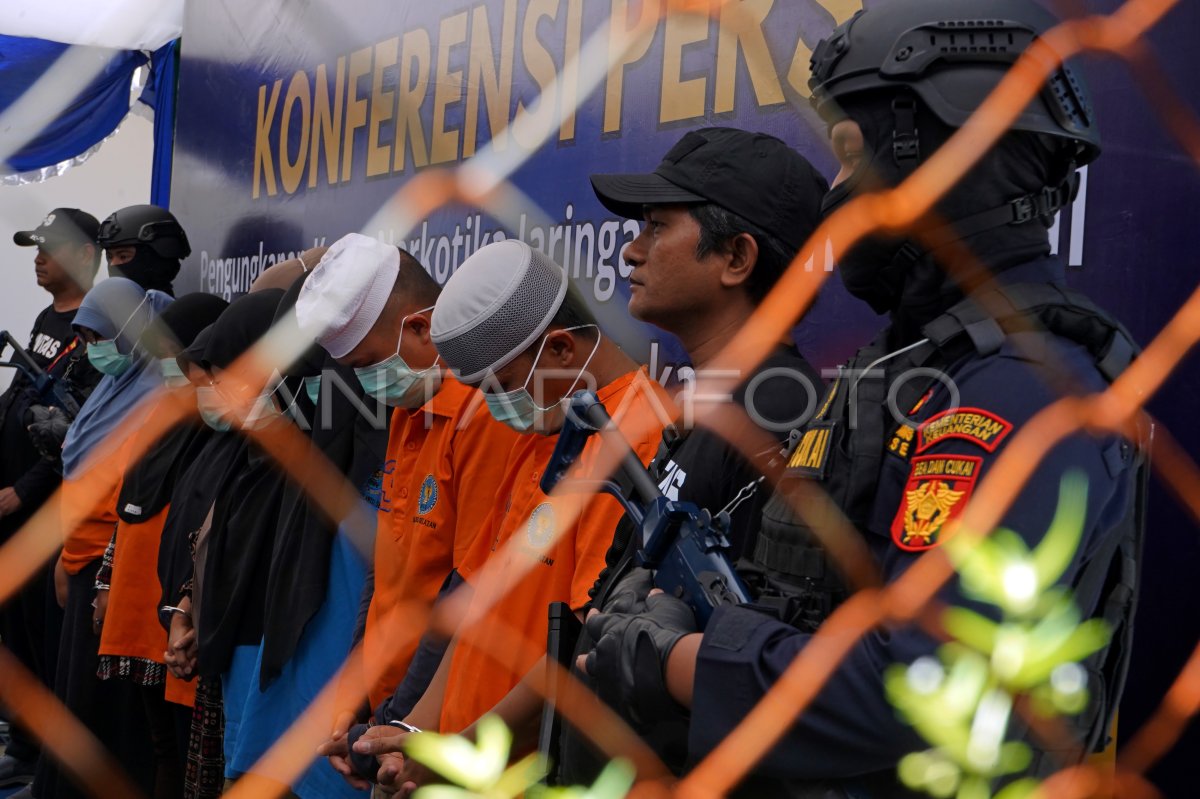 Release of international network narcotics cases in Makassar