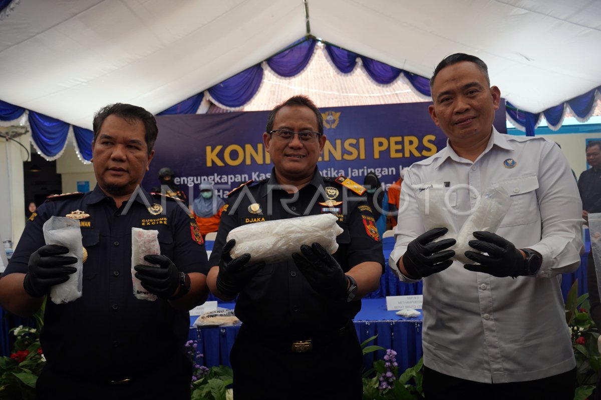 Release of international network narcotics cases in Makassar