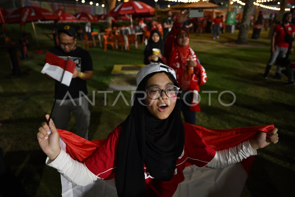 Supporters of the Indonesian National U-17 Team at the World Cup in Qatar
