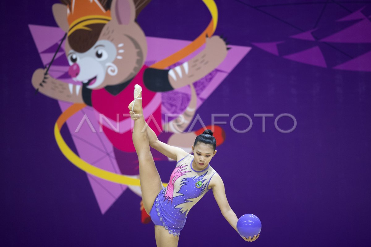 FINAL RITMIC GYMNASTICS INDIVIDUAL NUMBER BALL PON PAPUA | ANTARA Foto