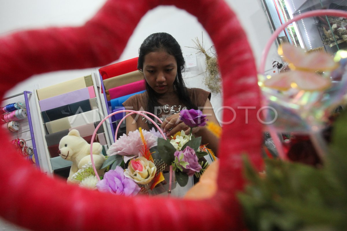 Buket bunga untuk Hari Kasih Sayang