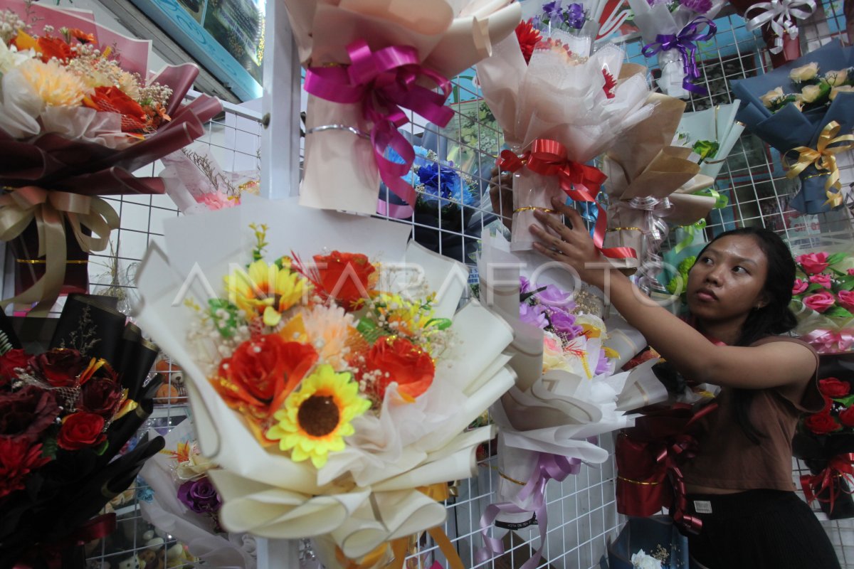 Buket bunga untuk Hari Kasih Sayang