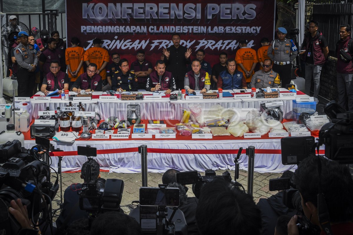 Rilis laboratorium rahasia pembuatan ekstasi di Jakarta Utara