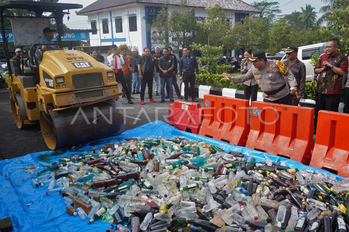 Pemusnahan barang bukti minuman keras