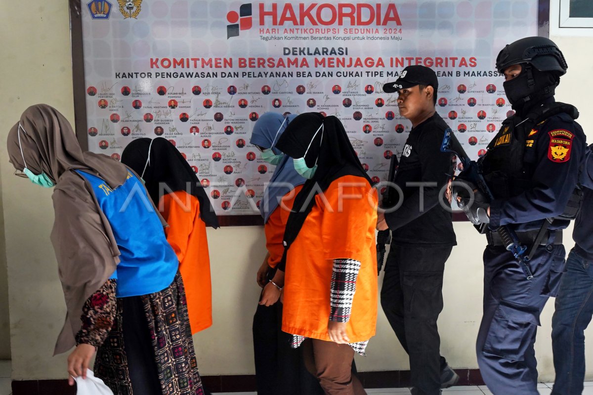 Release of international network narcotics cases in Makassar