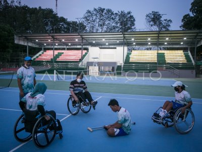 VENUE TENIS ASEAN PARAGAMES SIAP DIGUNAKAN | ANTARA Foto