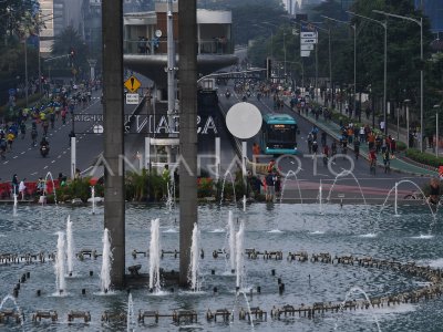 HARI BEBAS KENDARAAN BERMOTOR JAKARTA MASIH DITIADAKAN | ANTARA Foto