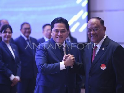 Pengukuhan Dan Pelantikan Pengurus PSSI Masa Bakti 2023-2027 | ANTARA Foto