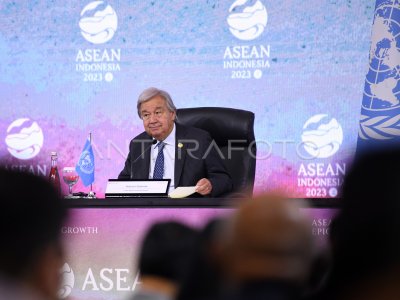 Konferensi pers Sekjen PBB KTT ASEAN