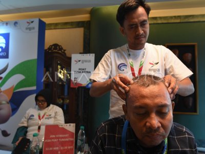 Peparnas 2024: Fasilitas jasa pijat tunanetra di media center