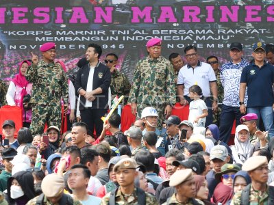 Kegiatan menyambut HUT Ke-80 Korps Marinir di Surabaya