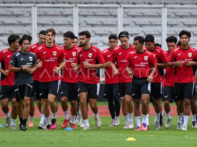 Latihan Timnas Indonesia U-22 jelang uji coba melawan Mali