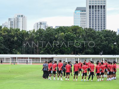 Latihan Timnas Indonesia U-22 jelang uji coba melawan Mali