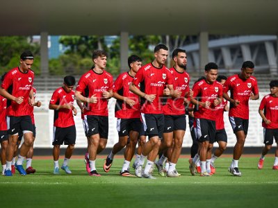 Latihan Timnas Indonesia U-22 jelang lawan Mali