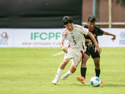 Timnas sepak bola CP Indonesia kalahkan Jepang