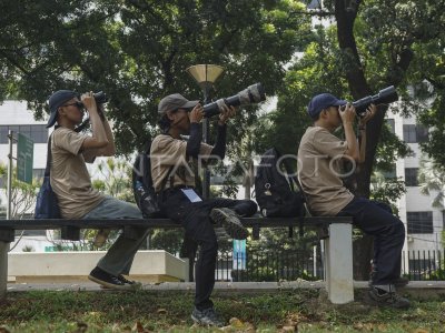 Concurso de observación de aves en el Espacio Abierto Verde de Yakarta