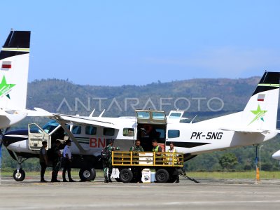 Pendistribusian bantuan bencana melalui udara di Aceh