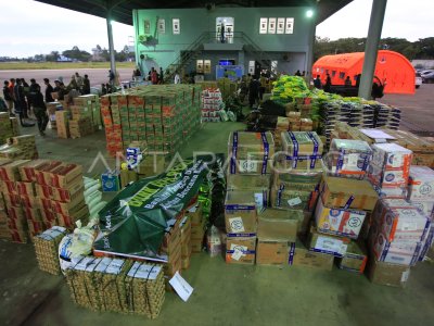 Pesawat Airbus A 400 angkut  bantuan bencana tiba di Bandara SIM