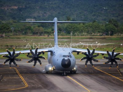 Pesawat Airbus A400 angkut bantuan bencana tiba di Bandara SIM
