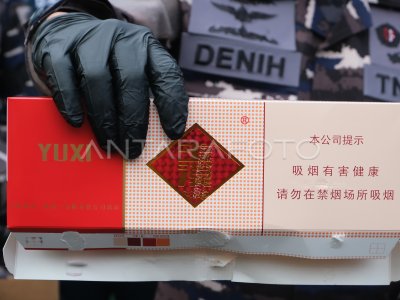 Bea Cukai gagalkan penyelundupan rokok ilegal dari Kamboja